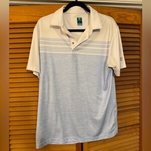 Stylish Cream and Blue Polo Shirt